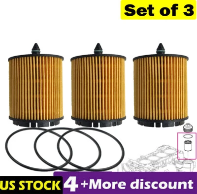 3pcs Engine Oil Filter For Chevrolet Equinox Malibu HHR Cobalt For Pontiac 2.4L - Image 1 of 4