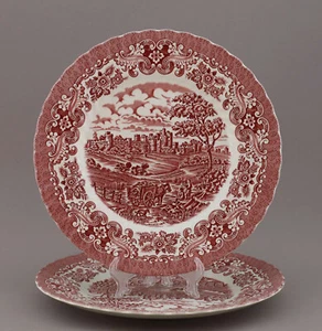 Speiseteller 26,5cm Olde Country Castles Hostess Tableware England rot ironstone - Bild 1 von 2
