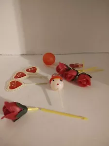 Valentines Mixed Lot Vintage Plastic Cupcake Picks - Picture 1 of 2