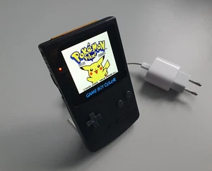 Gameboy Color GBC Amoled Oled | Black Schwarz | XL MOD Display | USB-C 1500 mAh - Afbeelding 1 van 9
