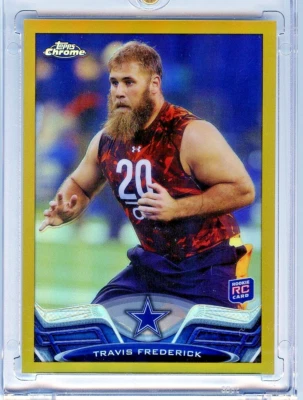 2013 Topps Chrome Gold Refractor 25/50 Travis Frederick ROOKIE Dallas Cowboys - Image 1 of 4
