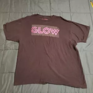Gorgeous Ladies Of Wrestling Netflix Glow Black Pink T Shirt Adult Size XL - Picture 1 of 5