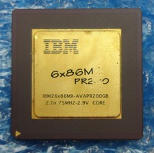 IBM 6x86MX PR200 / IBM26x86MX-AVAPR200GB 2.0x 75MHz 2.9V Socket 7 Processor/CPU