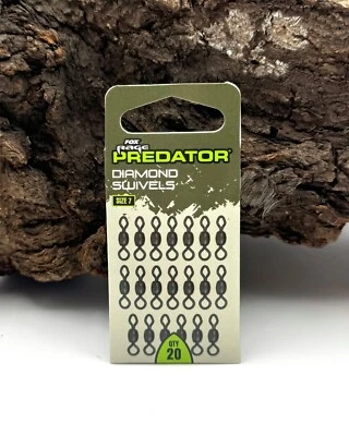Fox Rage Predator Diamond Swivels Gr. 7 - 20 Stück Wirbel Raubfischangeln DA