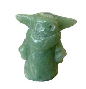 Natürlicher grüner Aventurin Kristall Quarz geschnitzt Yoda Heilung Reiki Dekor 1 Stck. - Bild 1 von 5