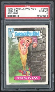 1988 Topps Garbage Pail Kids 13th Series #510a Grim Kim PSA 10 GEM MINT - Picture 1 of 2