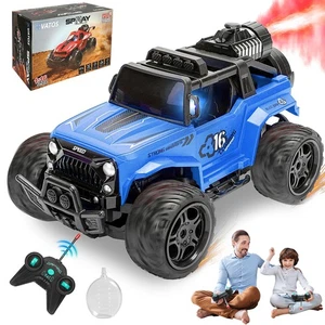 Off Road RC Car Toys with LED Red Light Spray 1:16 Remote Control Car Boys Gifts - Picture 1 of 10