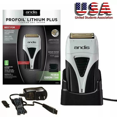 NEW Andis #17200 Titanium Foil Shaver Profoil Lithium Plus Razor + Charging Dock - Image 1 of 4