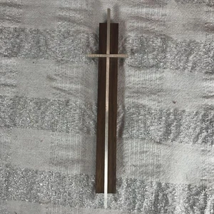 Vintage Holz Wandkreuz mit Metallintarsien christlich religiös Dekor 12" AAL - Bild 1 von 6