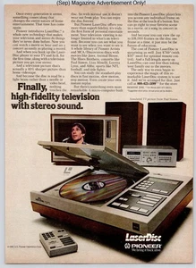 Pioneer Laserdisc Home Theater Entertainment High Fidelity 1981 Advertisement - Picture 1 of 5