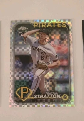2024 Topps Chrome Update X-Fractors #USC137 Hunter Stratton Rookie Pirates RC - Image 1 of 2