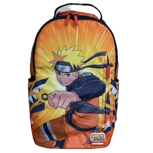 Sprayground Limited Edition Naruto Shippuden Bustin Shark Orange Backpack EUC - Picture 1 of 21