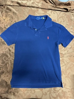 Polo Ralph Lauren Custom Slim Fit Mesh Polo Shirt Mens Sz S Navy - Image 1 of 3