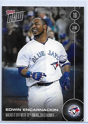 2016 TOPPS NOW EDWIN ENCARNACION Walks It Off with 10th-Inning HR PRINT /207 SSP - Image 1 of 2