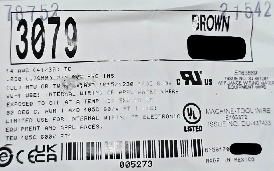14 AWG Gauge Stranded 1000 FT Red Alpha Wire 3079 Style 1015 TEW