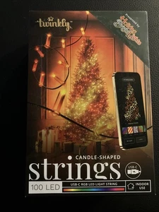 Bonbons - App-gesteuerte Kerze in Kerzenform LED 100 LED (19,6 FT) grüner Draht - Bild 1 von 4