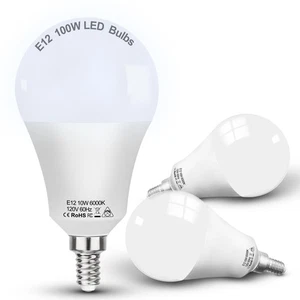 E12 100W Equivalent LED Candelabra Bulbs E12 A19 A60 LED Ceiling Fixtures Lig... - Picture 1 of 7