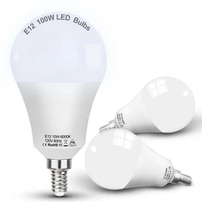 E12 100W Equivalent LED Candelabra Bulbs E12 A19 A60 LED Ceiling Fixtures Lig... - Image 1 of 4
