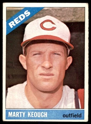 1966  Topps #334 MARTY KEOUGH  Cincinnati Reds  VG-VG/EX - Image 1 of 2