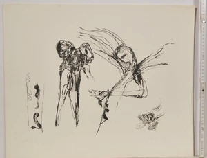 Joachim Scholz/signiert/Lithografie/Belegexemplar des Druckers Roland Ehrhardt/2 - Bild 1 von 3