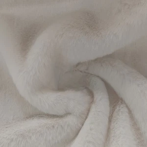Material de tela de piel sintética de lujo súper lujoso - blanco súper suave - Imagen 1 de 3