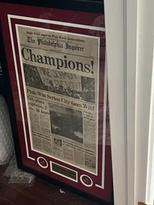 Philadelphia Phillies 1980 World Series Champions gerahmte Inquirer Zeitung - Bild 1 von 2