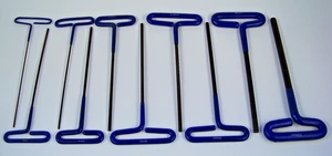 10pc Extra Long T-Handle HEX KEY SET Metric S-2 Alloy Steel Vinyl Coated Handles - Picture 1 of 1