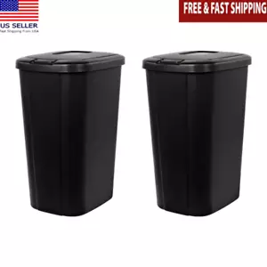 13.3 Gal Spring Touch Loaded Lid Plastic Kitchen Trash Can W/ Decorative Texture - Picture 1 of 6