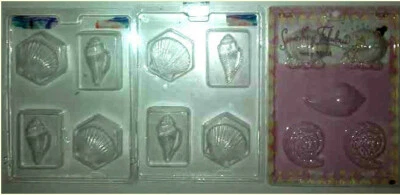 Soap Molds 3 Reusable Clear Sturdy Plastic Shell Soap Molds - Image 1 of 3