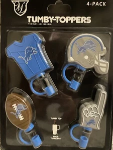 New NFL Detroit Lions Tumby-Toppers Straw Toppers for Stanley Style Tumblers - Picture 1 of 1