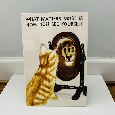 "Lo que más importa es cómo te ves a ti mismo 11"" x 14"" arte en azulejos" Foto 1 de 4