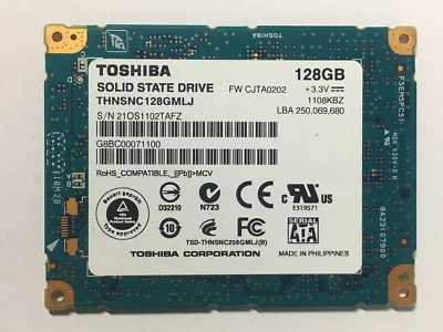 THNSNC128GMLJ 128GB SSD REPLACE HS12UHE FOR APPLE MACBOOK AIR 2008 Later A1304 - Image 1 of 4