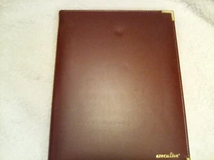 Executive Notebook Portfolio, VIP Kunstleder Padfolio für Frauen und Männer, braun - Bild 1 von 8