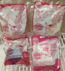 MY LITTLE PONY NEW 4 Mcdonalds Twilight Sparkle,Pinkie Pie, Rainbow Dash, Rarity - Picture 1 of 5