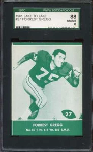 1961 LAKE TO LAKE #27 FORREST GREGG SGC 8 HOF PACKERS *DS13880 - Picture 1 of 2