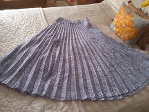 New Look Mauve Pleated Animal Skin Look Midi Skirt Size 12 - Picture 1 of 7