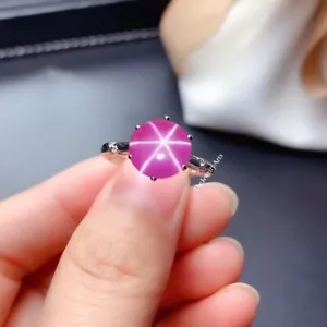 Vintage Ruby Star Ring In 925 Sterling Silver Women Ring, Handmade Ring - Picture 1 of 3