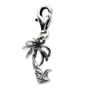 Palme Anhänger .925 Sterlingsilber Antiker Look Finish Clip Auf Amore La Vita - Bild 1 von 4
