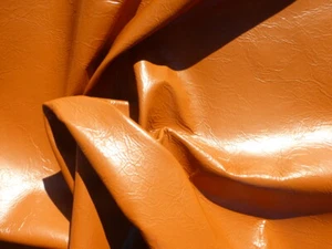 lambskin leather hide Cognac Ultra thin semi gloss finish - Picture 1 of 4