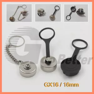 GX16 M16 Aviation Plug Waterproof Cover Plastic / Metal Dust Cap For 16mm Socket - Picture 1 of 15