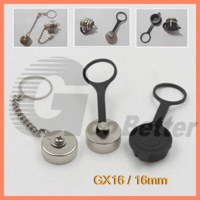 GX16 M16 Aviation Plug Waterproof Cover Plastic / Metal Dust Cap For 16mm Socket - Image 1 of 4