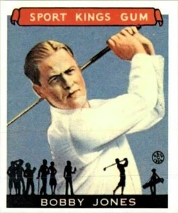 Bobby Jones 1933 Goudey Deporte Kings Goma Golf Tarjeta #38 Reimpresiones - Picture 1 of 2