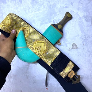 yemen dagger yemeni dagger yemen khanjar jambiya جنبية يمنية with belt - Picture 1 of 18