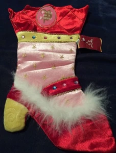PINK PLUSH HIGH HEEL CHRISTMAS STOCKING ADD YOUR OWN PHOTO - Picture 1 of 5