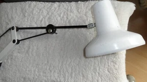 70er Architektenlampe DDR Creme Schreibtisch Lampe Gelenklampe Leuchte Werkstatt - Bild 1 von 8