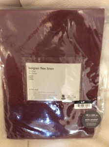 West Elm One (1) Belgian Flax Linen Curtain 48x108 NIP! Currant Cotton Lined - Picture 1 of 1