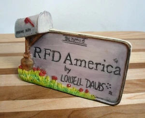 Schmid RFD America Porcelain Sign Plaque Autographed Dated by Lowell Davis 1984 - Picture 1 of 8