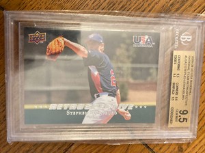 2008-09 Upper Deck USA Baseball  Retrospective Stephen Strasburg RC BGS 9.5 