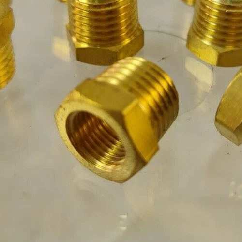 2 pcs. 1/2" x 3/8" NPT Brass Hex Bushing/Reducer - Steampunk Projects - Image 1 of 1