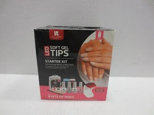 RED CARPET LED SOFT GEL TIPS STARTER KIT - FULL COVERAGE READY TO WEAR NAILS - Picture 1 of 4